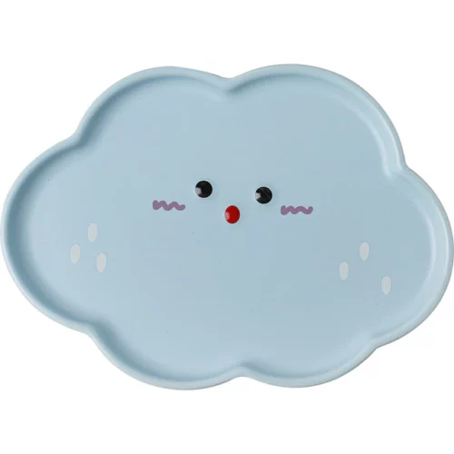 Alternative view of Ins Cartoon Ceramic Tableware Dessert Plate, Cloud
