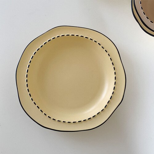Alternative view of Japanese Mulanxi Cream Cartoon Ceramic Deep Plate, Yellow