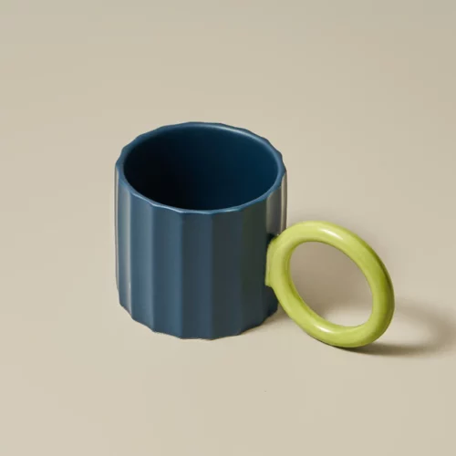 Korean Coffee Mugs Tea Milk Drinking Water, Blue