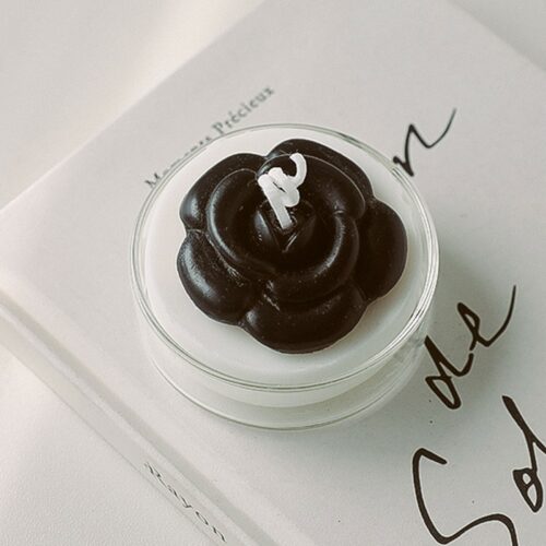 Alternative view of 3PCS Handmade Aroma Soy Wax Flower Shaped Scented Candle Jars Set