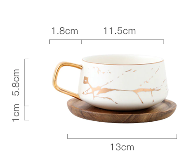 Luxury Nordic Marble Ceramic Coffee cups Condensed - Image 2