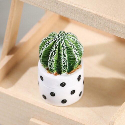Mini Resin Cactus Miniature Pot Plant Garden Decoration