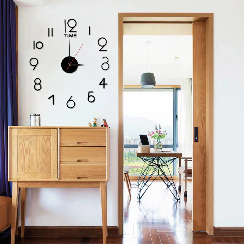 3D Roman Numeral Acrylic Mirror Wall Clock - Image 2