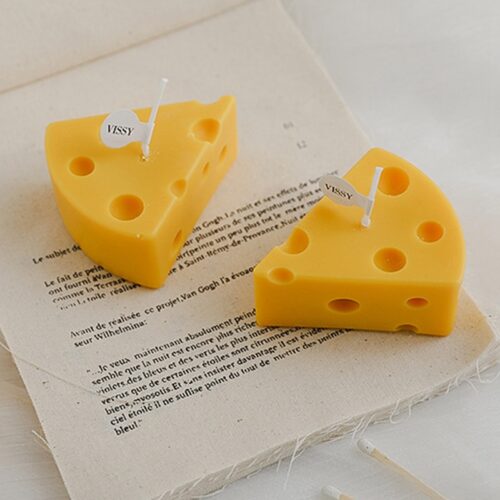 Alternative view of 2PCS Kawaii Cheese Scented Aromatic Candle Creative Decorative