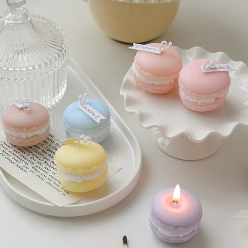 Alternative view of 4PCS Macaron Shape Scented Candles Set Household Decorative