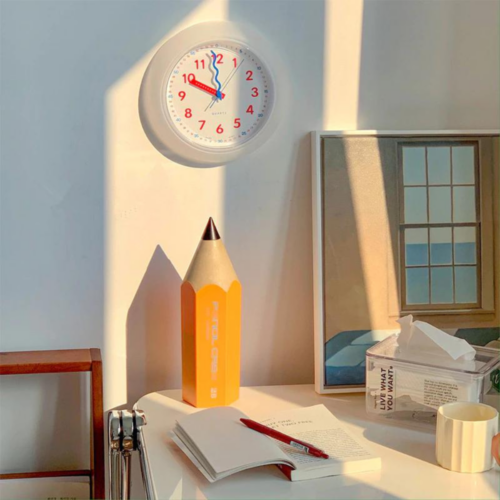 CuteLife Plastic White Modern Wall Clock