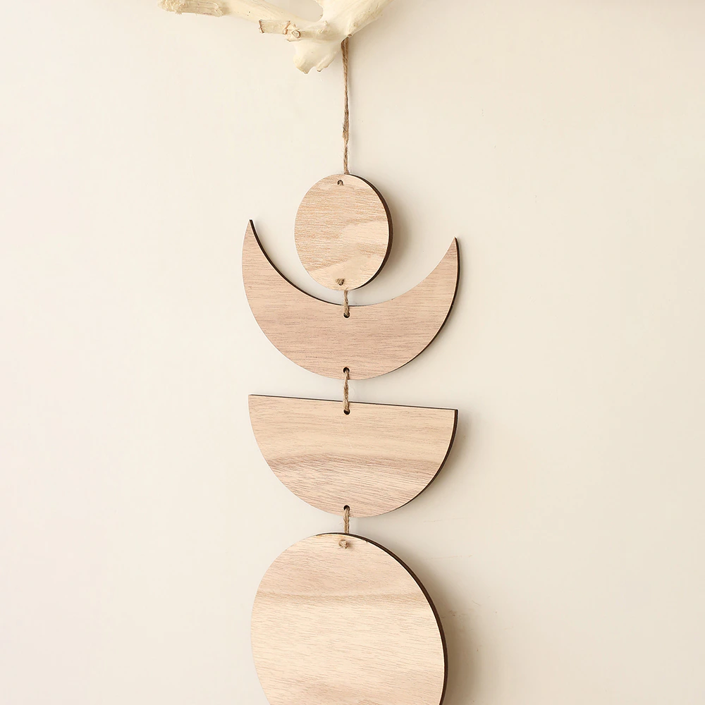 Wooden Moon Phase Garland Wall Decor Ramadan Decoration Boho - Image 3