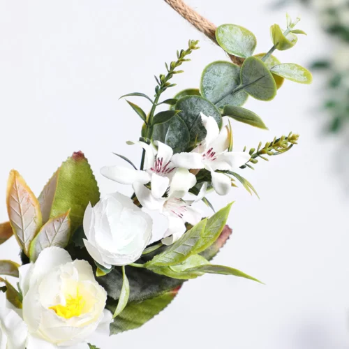 Alternative view of Hoop Wreath Artificial Flower and Vine Wreaths Garlands Wall Hanging Pendant