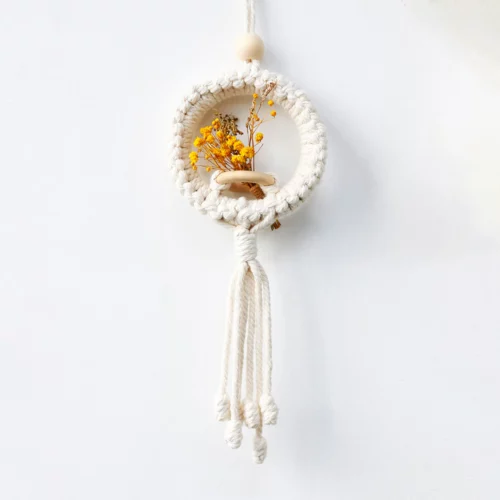 Air Plant Holder Macrame Wall Hanging Boho Decor Flower Pot
