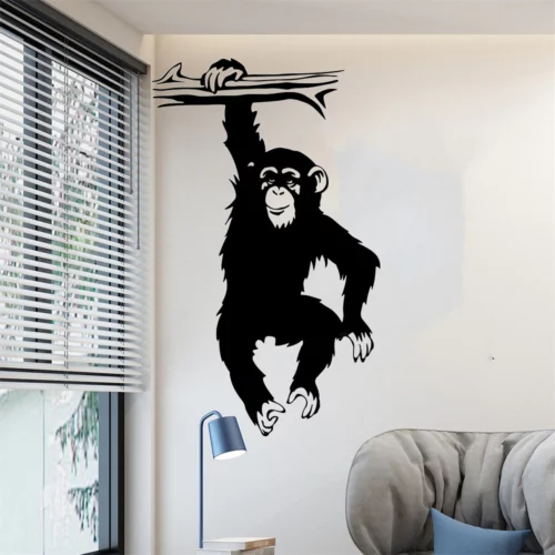 Large Funny Monkey Tree Wall Decal