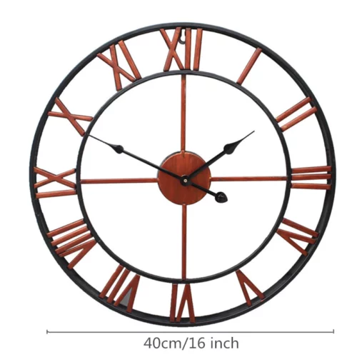 Alternative view of Home Living Room Decor Vintage Large Wall Clock Iron Roman