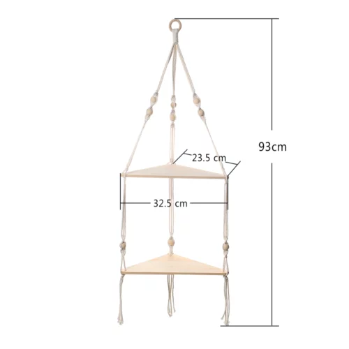 Alternative view of Floating Shelves Wood Stand Boho Home Decor