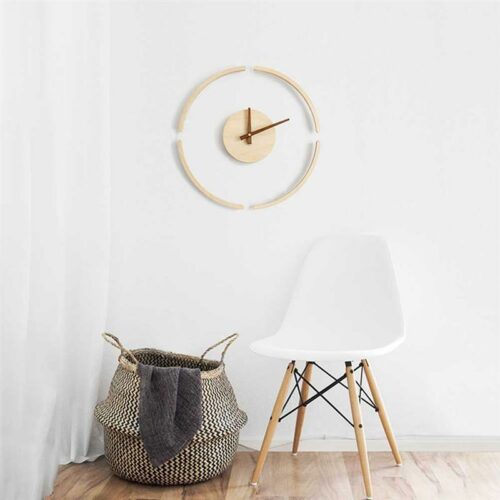 Alternative view of Transparent Acrylic Wall Clock Simple Wooden Wall Watch