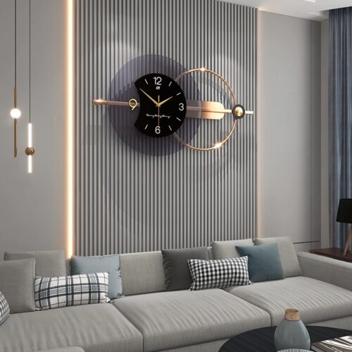Alternative view of Light Luxury Modern Dining Room Clock Hanging Wall
