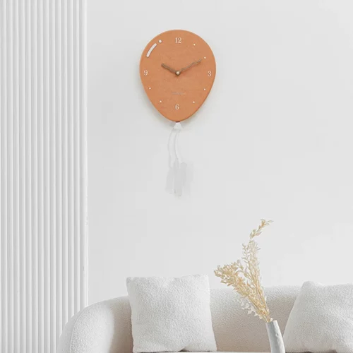 Alternative view of Nordic Modern Balloons Swing Wall Clock, Orange