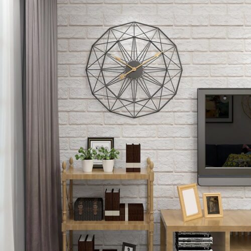 Alternative view of Luxury Retro Nordic Iron Art Large Silent Wall Clock