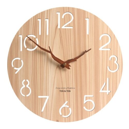 Alternative view of Horloge Murale Wooden 3D Wall Clock Modern Design Nordic Style