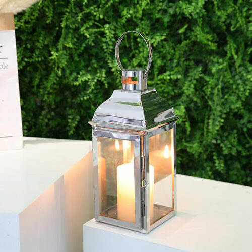 Alternative view of Silver Metal Candle Holder Hanging Lanterns