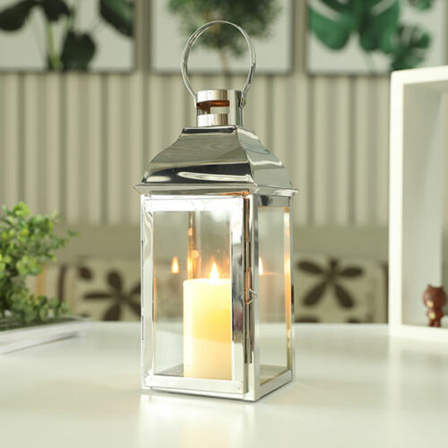 Silver Metal Candle Holder Hanging Lanterns