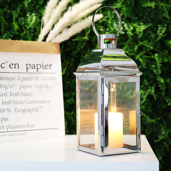 Silver Metal Candle Holder Hanging Lanterns - Image 4