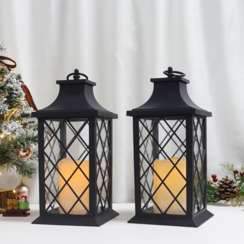 Vintage Black Candle Holder Lantern Candle Lantern