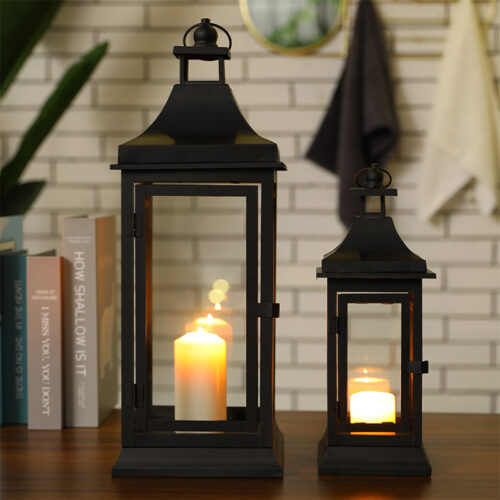 Alternative view of Metal Candle Holder Vintage Hanging Candle Lanterns