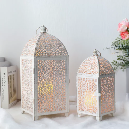 Alternative view of Metal Candle Holder Vintage Candle Lantern Hanging Lantern