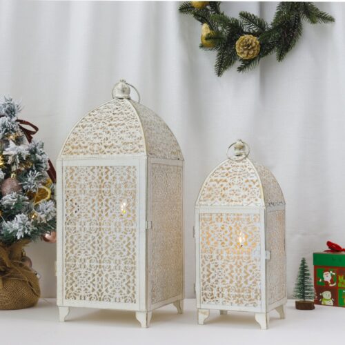 Metal Candle Holder Vintage Candle Lantern Hanging Lantern