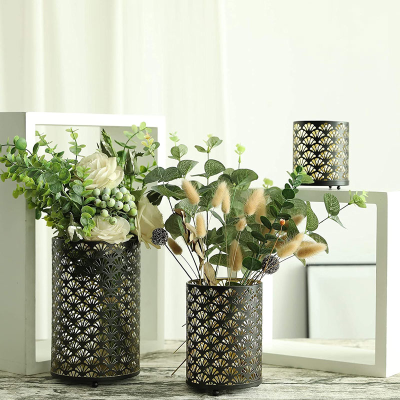 Pattern Metal Candle Holder Vintage Table Candleholder - Image 4