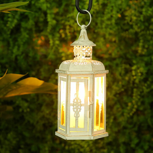 Alternative view of Vintage Candle Holder Lanterns Metal Hanging Decorative Lantern Candleholder