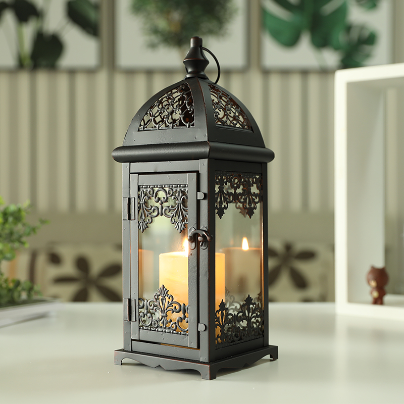 Metal Candle Holder Black Candle Lantern