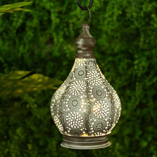 Alternative view of Moroccan Table Lamp Retro Battery Operated Lamps Hanging Candle Holder