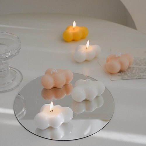 Alternative view of 4PCS Small Romantic Cloud Shape Aromatherapy Scented Candles Set