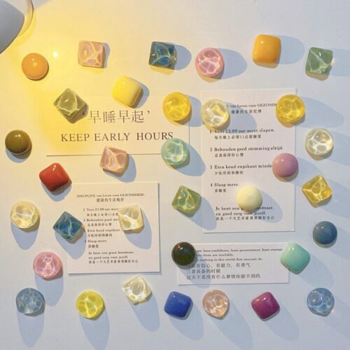 Alternative view of Water Ripple Round Square Magnetic Fridge Stickers