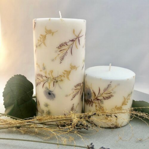 Floral Handcrafted Candle, Natural Soy Wax Candle