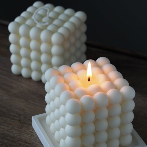 BubbleX Cube Candle, Scented Candle Minimalist Home Decor
