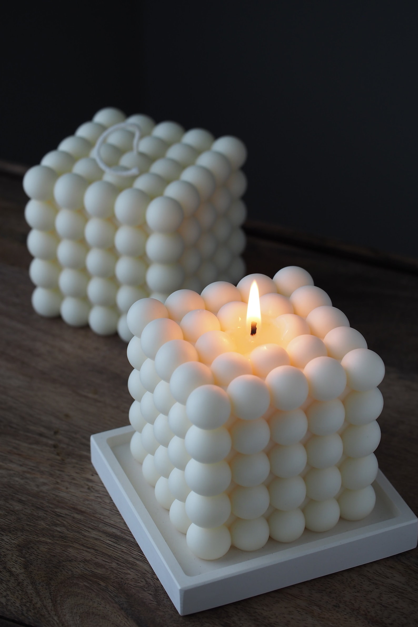 BubbleX Cube Candle, Scented Candle Minimalist Home Decor