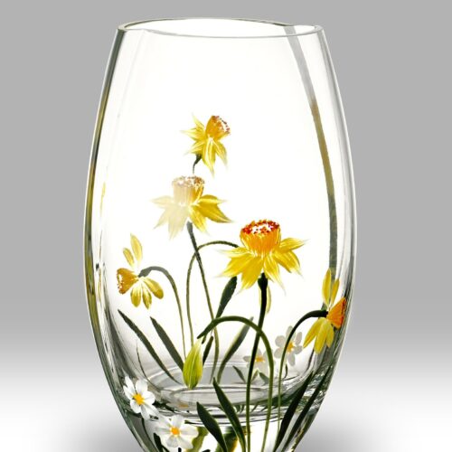 Daffodil - 20cm Round Vase by Nobile Glassware