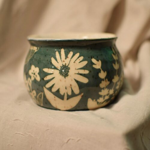Alternative view of Floral Sgraffito Vase