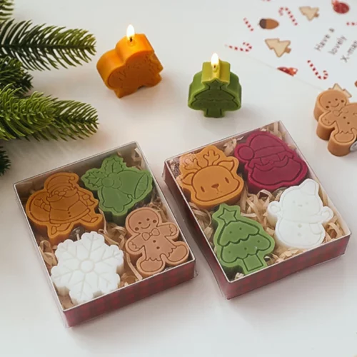 Set of Christmas Holiday Scented Candles Home Decoration (4pcs)