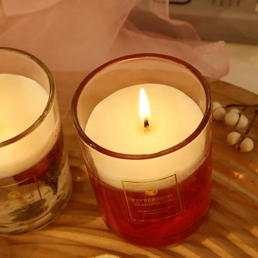 Handmade Jelly Dried Flower Essential Oil Scented Candle - Image 4