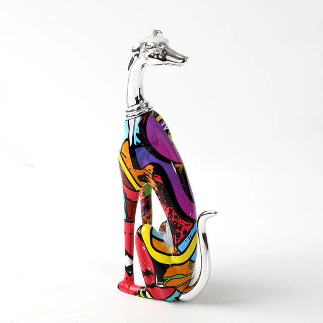 Greyhound Graffiti Painted Statue - Image 5