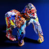 Gorilla Nordic Painted Statue