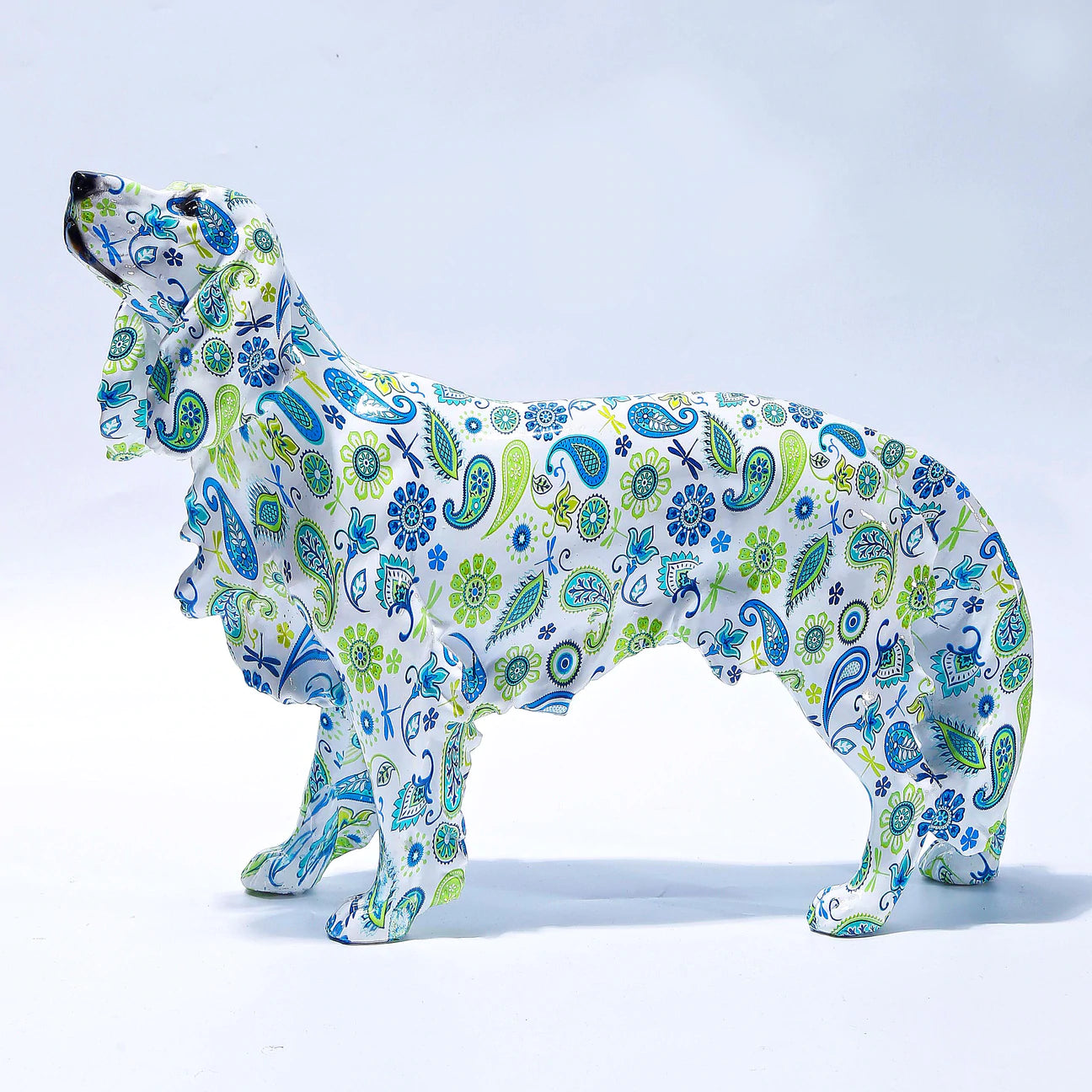 Golden Retriever Graffiti Painted Statue - Image 3