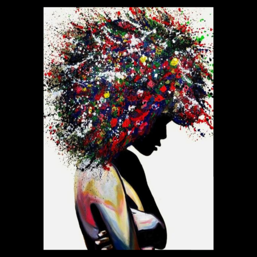 Alternative view of Vibrant Hair Painting
