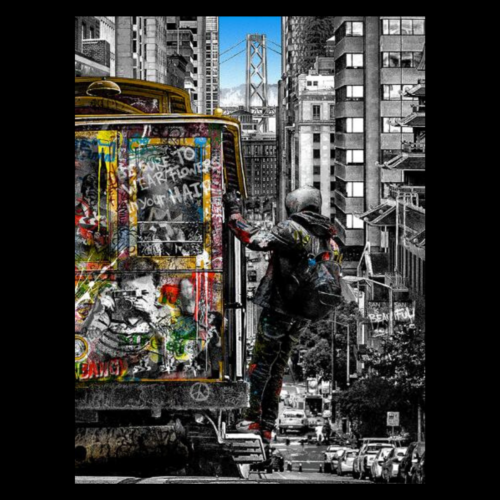 Alternative view of San Francisco Streetcar Painting