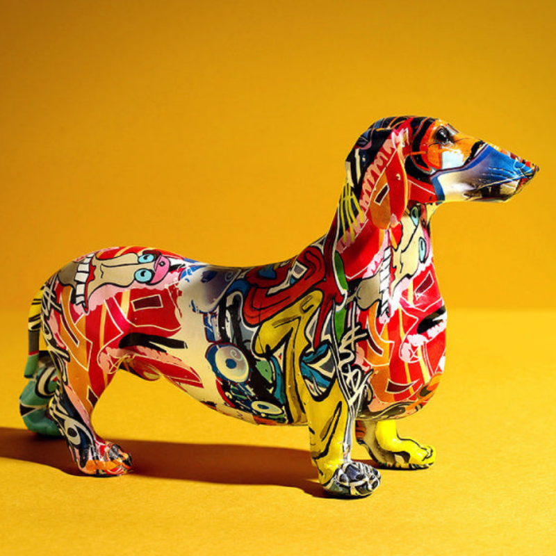 Dachshund Nordic Painted Statue - Image 2
