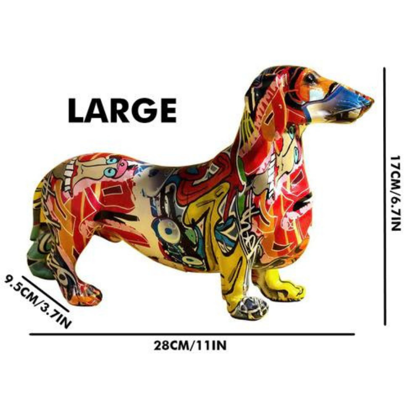Dachshund Nordic Painted Statue - Image 7