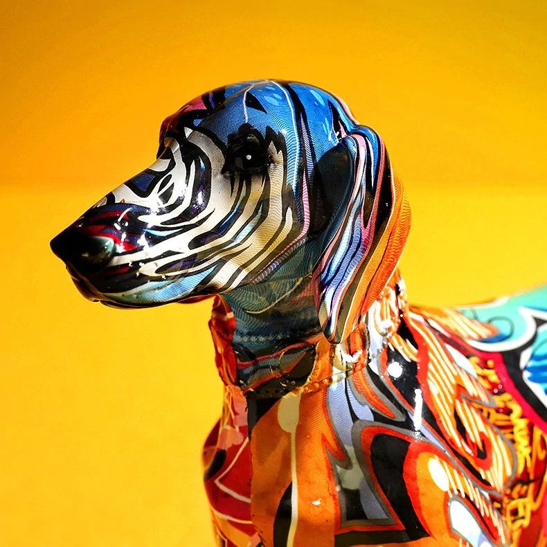 Dachshund Nordic Painted Statue - Image 4