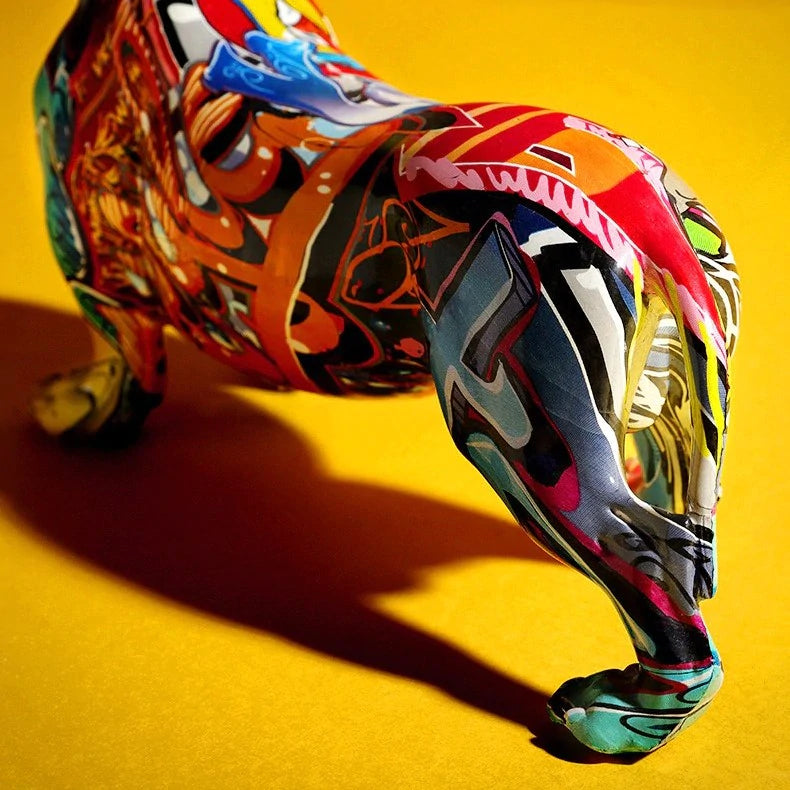 Dachshund Nordic Painted Statue - Image 5